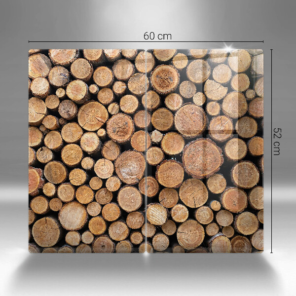 Induction hob cover Tree trunks