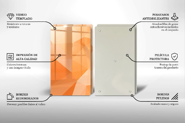 Induction hob cover Geomeric background