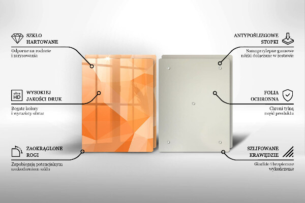 Induction hob cover Geomeric background