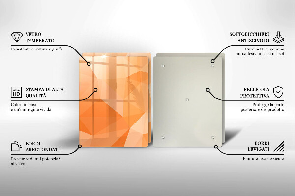 Induction hob cover Geomeric background
