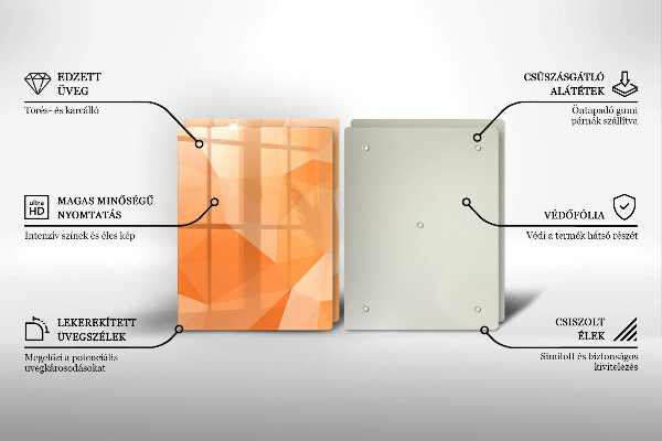 Induction hob cover Geomeric background