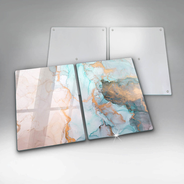 Induction hob cover Marble abstraction