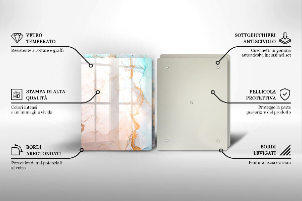 Induction hob cover Marble abstraction