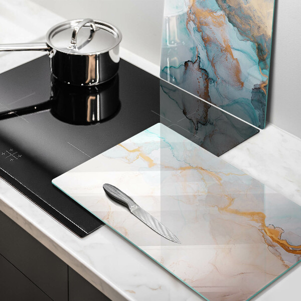 Induction hob cover Marble abstraction