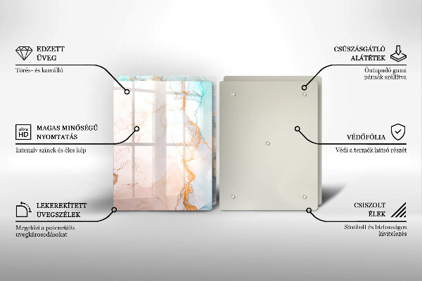 Induction hob cover Marble abstraction