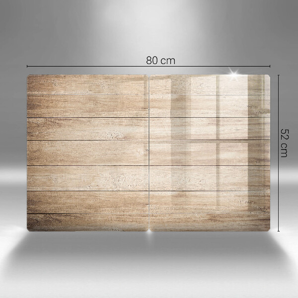 Induction hob cover Wooden planks