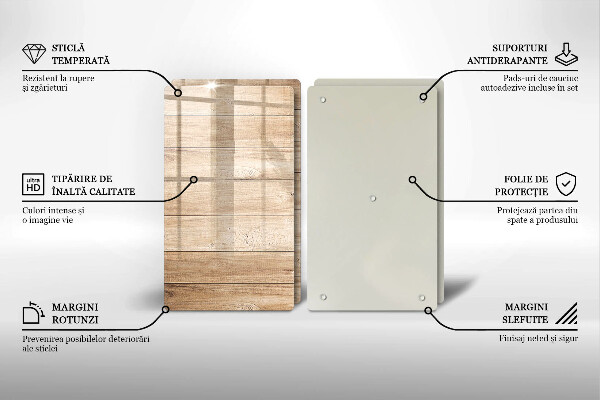 Induction hob cover Wooden planks