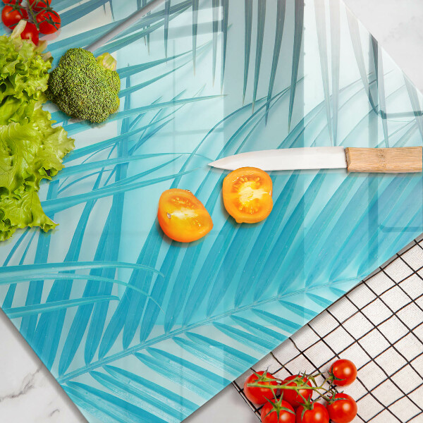 Induction hob cover Pastel leaves