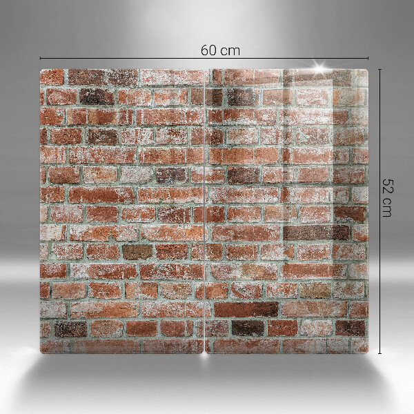 Induction hob cover Old bricks wall