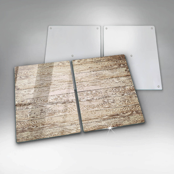 Induction hob cover Wooden planks