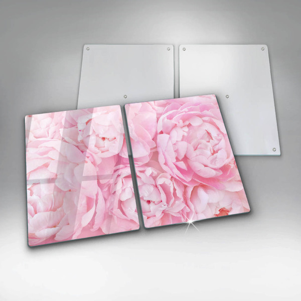 Kitchen worktop protector Delicate peonies