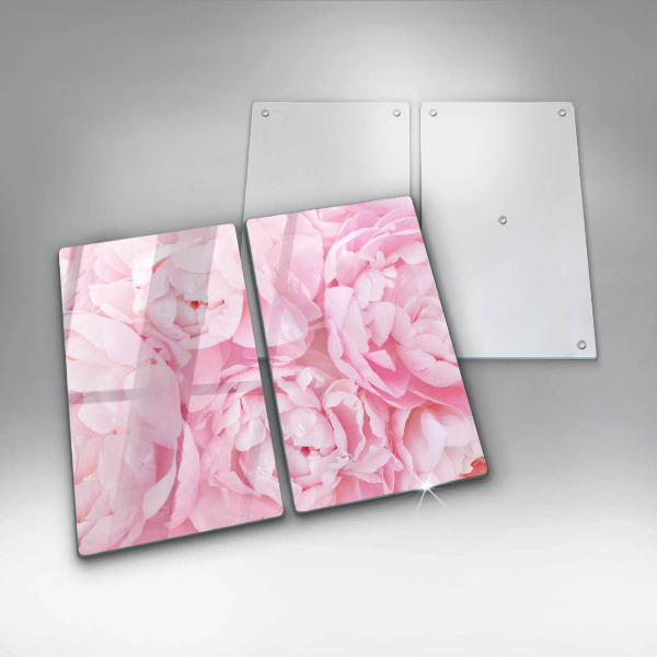 Kitchen worktop protector Delicate peonies