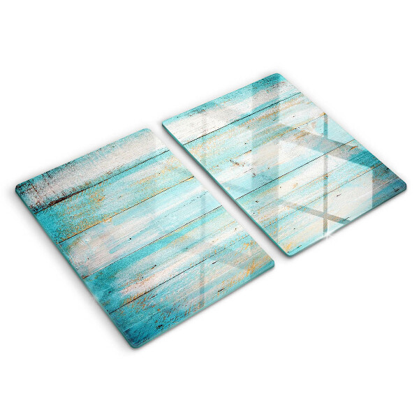 Induction hob cover Vintage wood boards