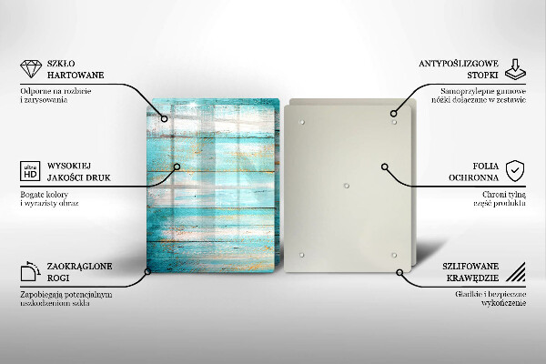 Induction hob cover Vintage wood boards