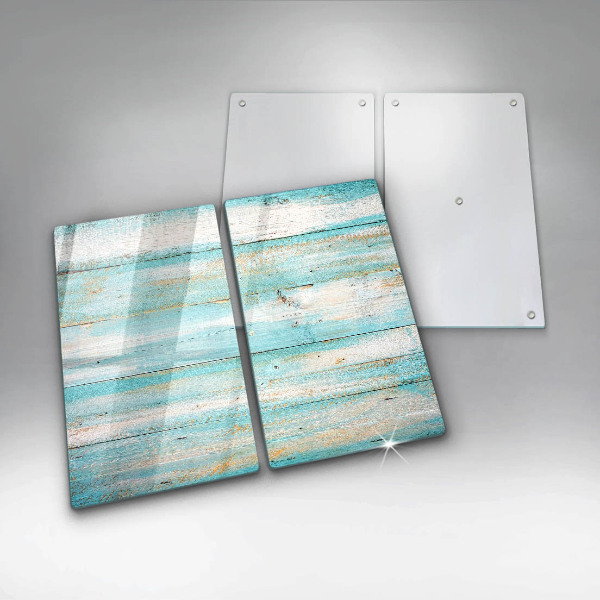 Induction hob cover Vintage wood boards