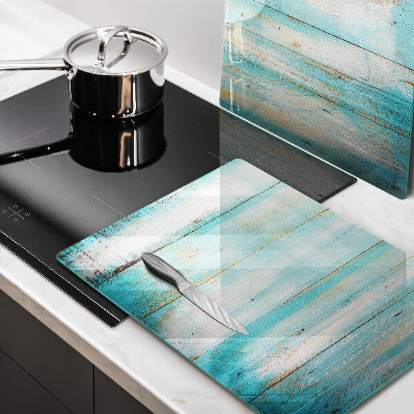 Induction hob cover Vintage wood boards