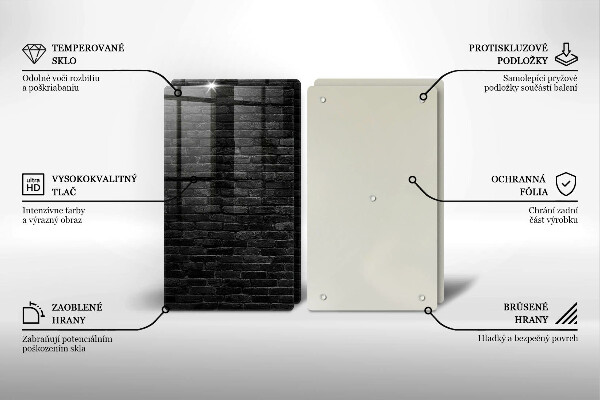 Induction hob cover Brick wall