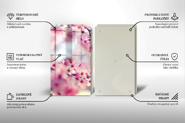 Induction hob cover Nature apple flowers