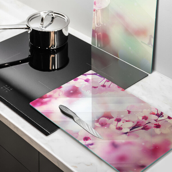 Induction hob cover Nature apple flowers