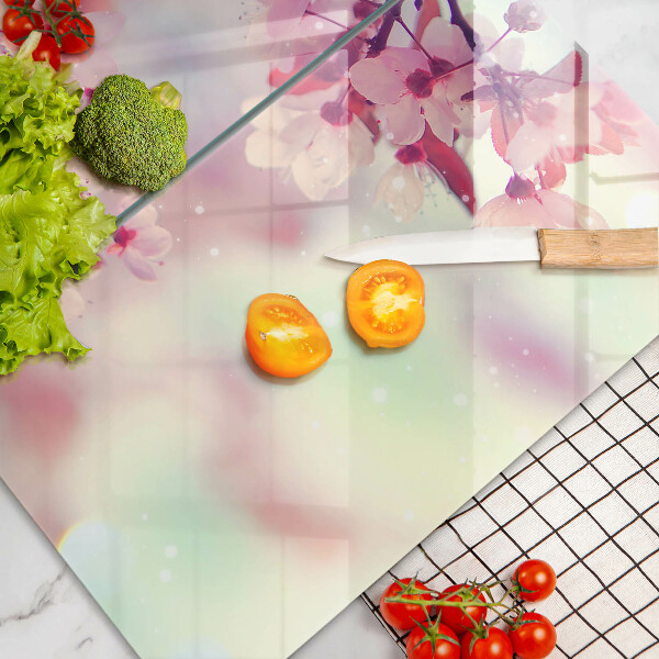 Induction hob cover Nature apple flowers