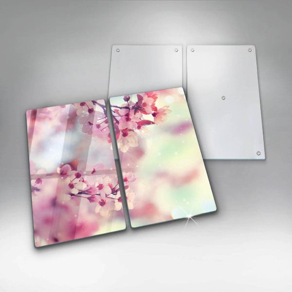 Induction hob cover Nature apple flowers