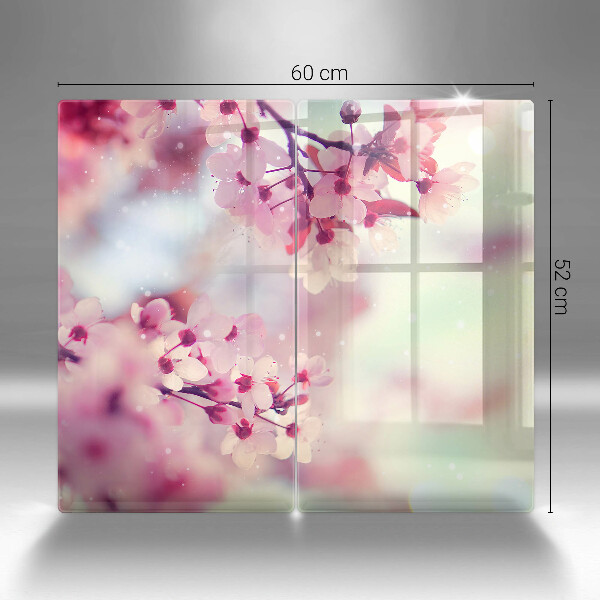 Induction hob cover Nature apple flowers