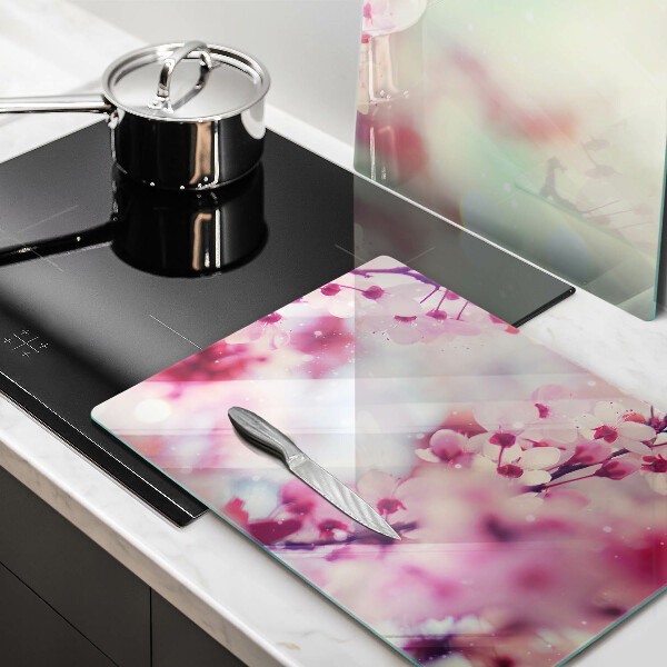 Induction hob cover Nature apple flowers