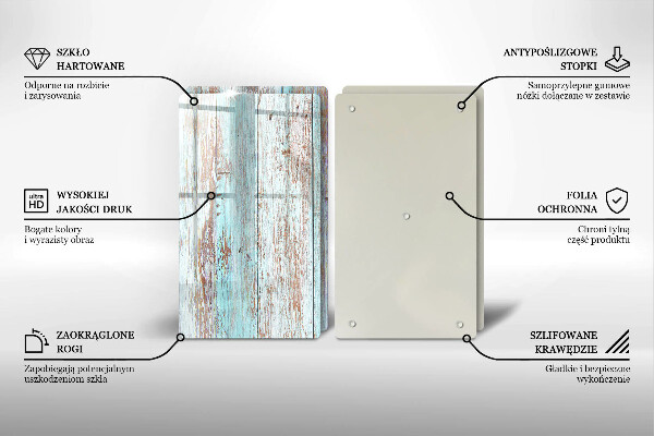 Induction hob cover Old vintage boards