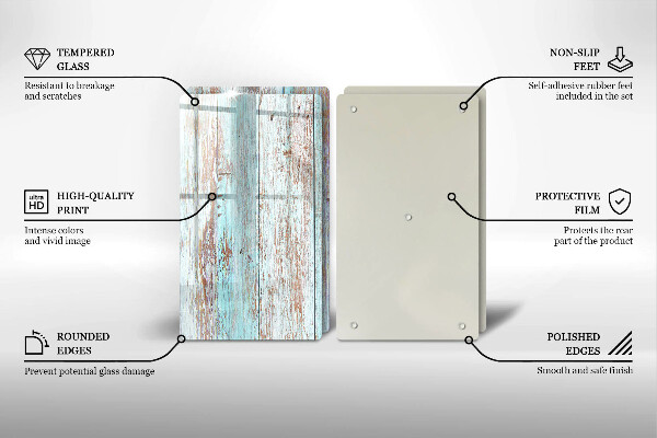 Induction hob cover Old vintage boards