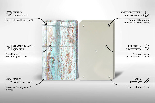 Induction hob cover Old vintage boards