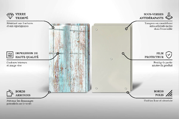 Induction hob cover Old vintage boards