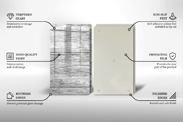 Induction hob cover Wood old boards