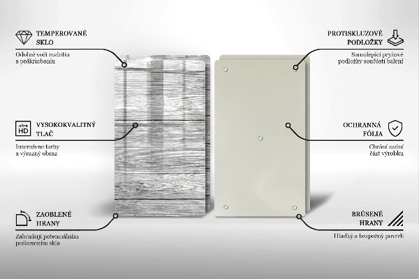 Induction hob cover Wood old boards