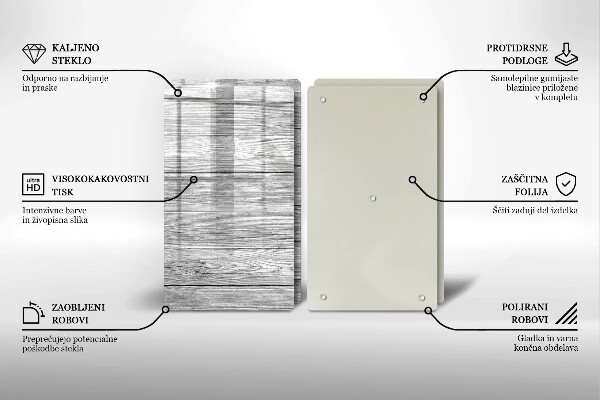 Induction hob cover Wood old boards