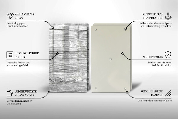 Induction hob cover Wood old boards