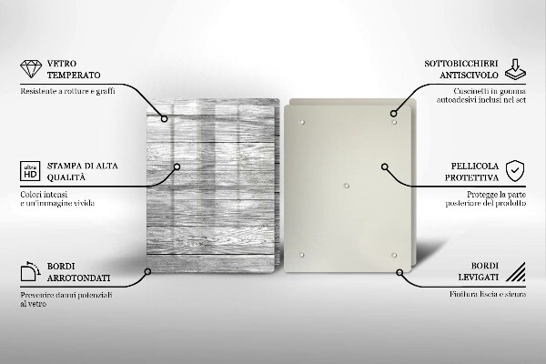 Induction hob cover Wood old boards
