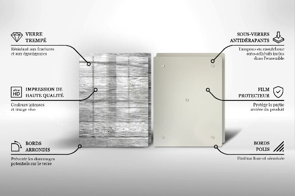 Induction hob cover Wood old boards