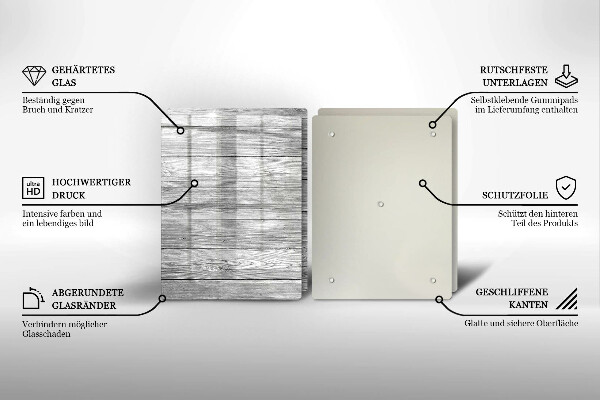 Induction hob cover Wood old boards