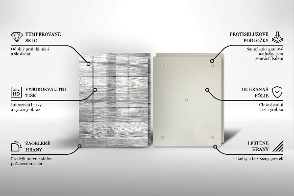 Induction hob cover Wood old boards