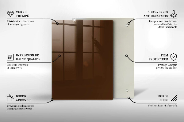 Induction hob protector Brown color
