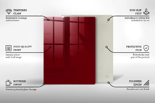 Induction hob protector Burgundy