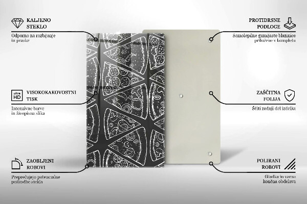 Induction hob protector Pizza illustration
