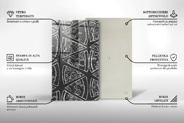 Induction hob protector Pizza illustration