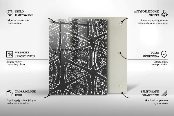 Induction hob protector Pizza illustration