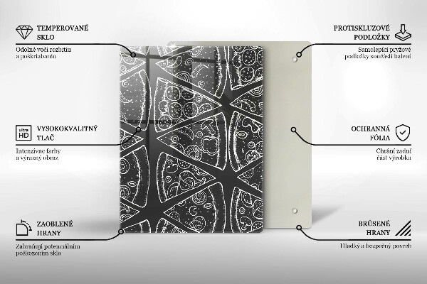 Induction hob protector Pizza illustration
