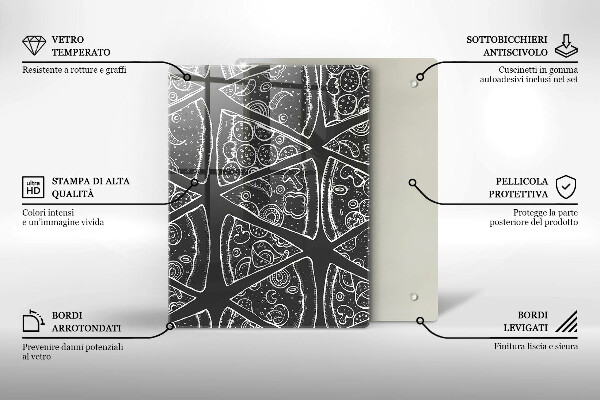 Induction hob protector Pizza illustration