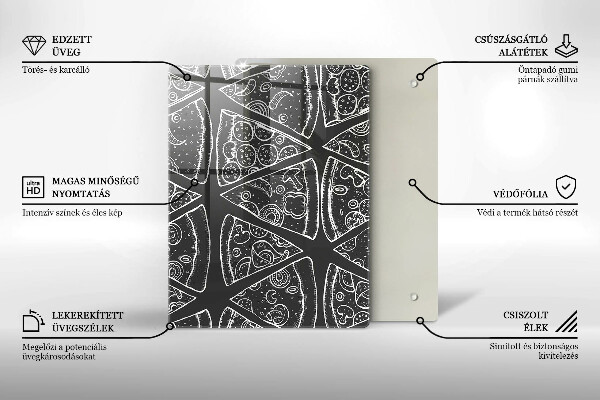 Induction hob protector Pizza illustration