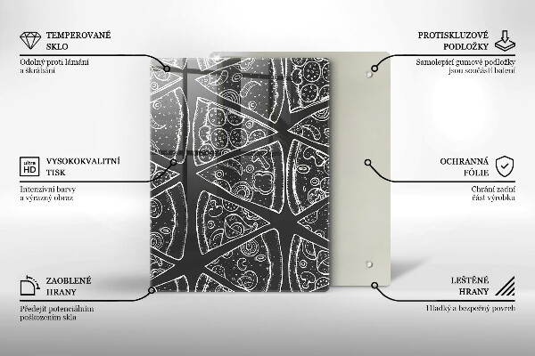 Induction hob protector Pizza illustration
