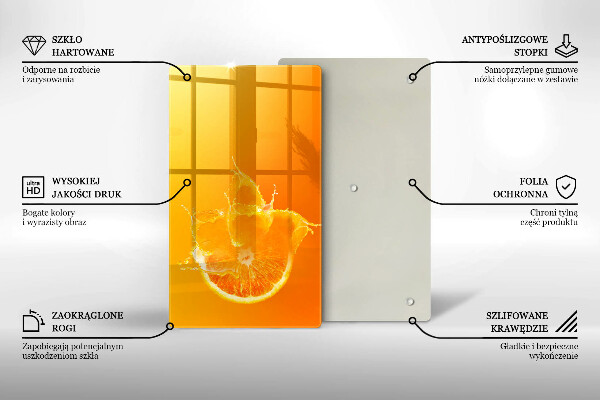 Induction hob protector Juicy fruit of orange