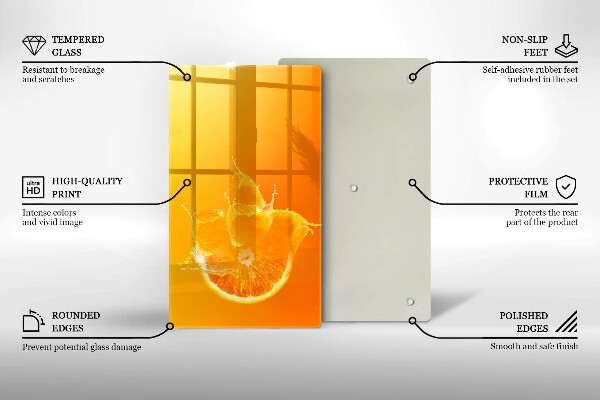 Induction hob protector Juicy fruit of orange